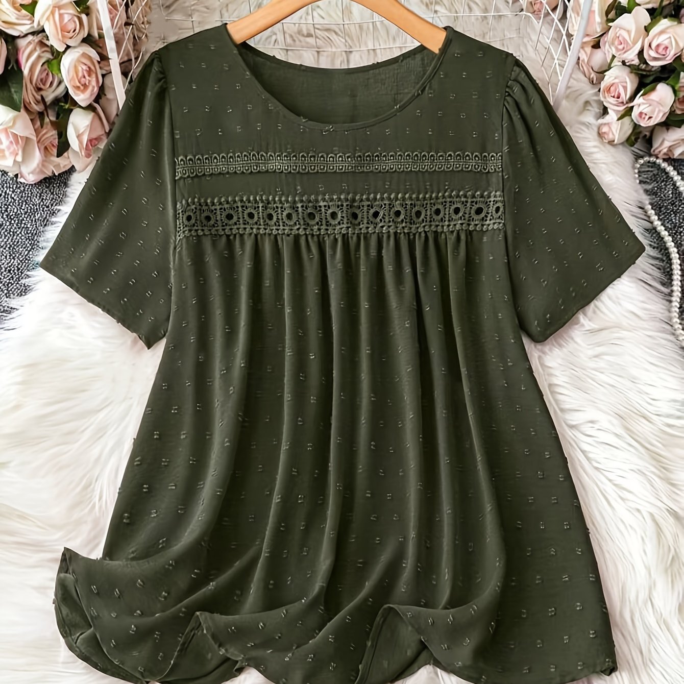 Plus Size - Women's Size Top Ww24093#