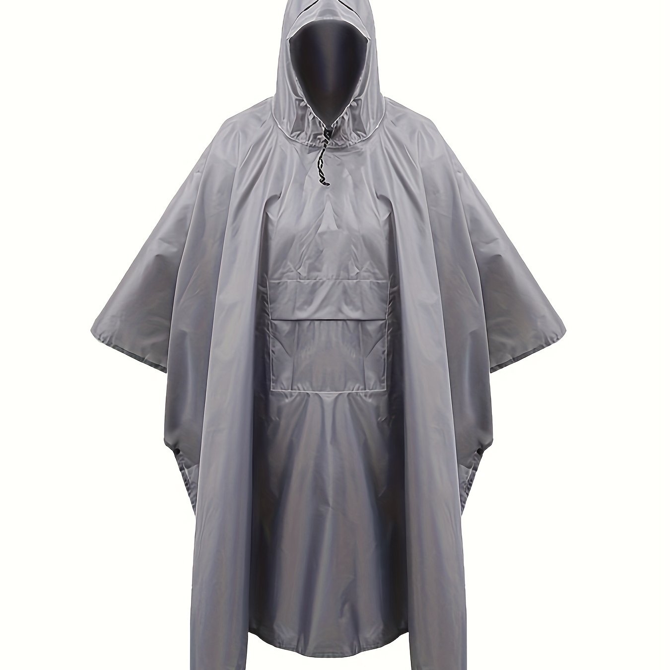 Hooded Rain Poncho Adult Pocket Waterproof Lightweight - Temu