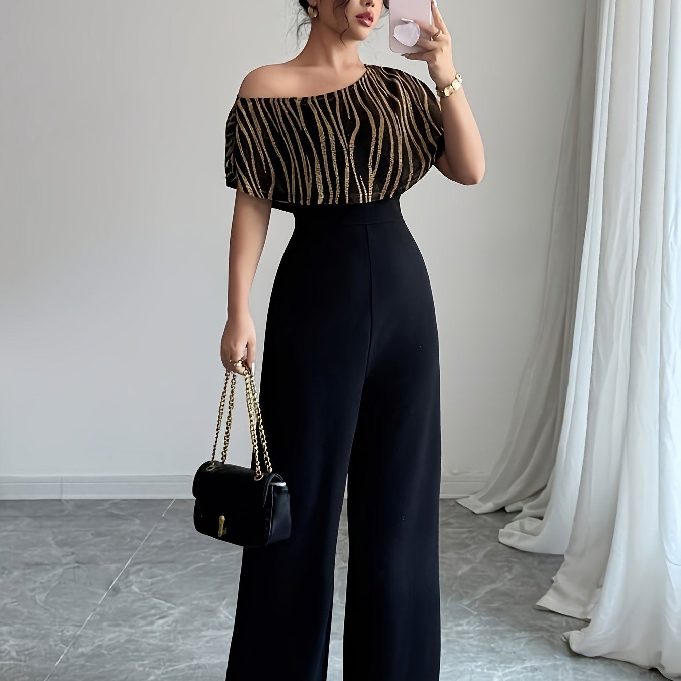 TEMU Women's Off-shoulder Jumpsuit