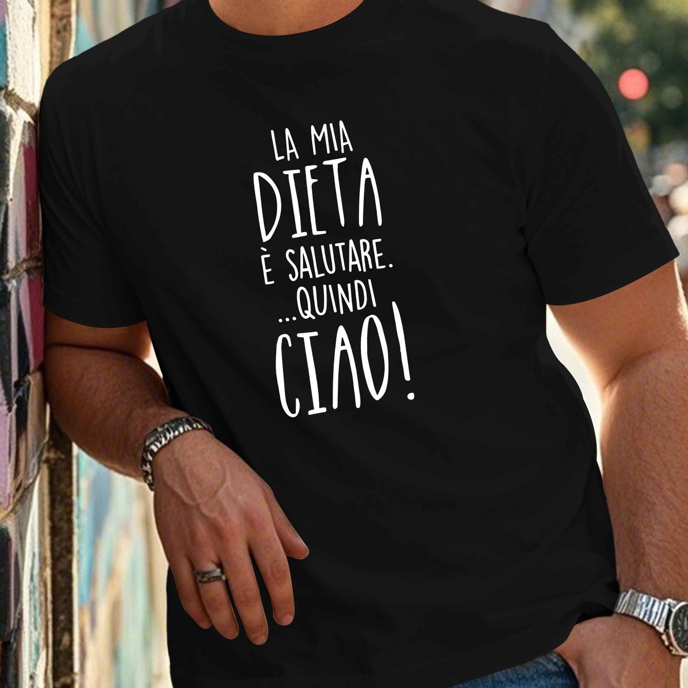 TEMU Maglietta Plus Size Divertente Italiana Crinkle