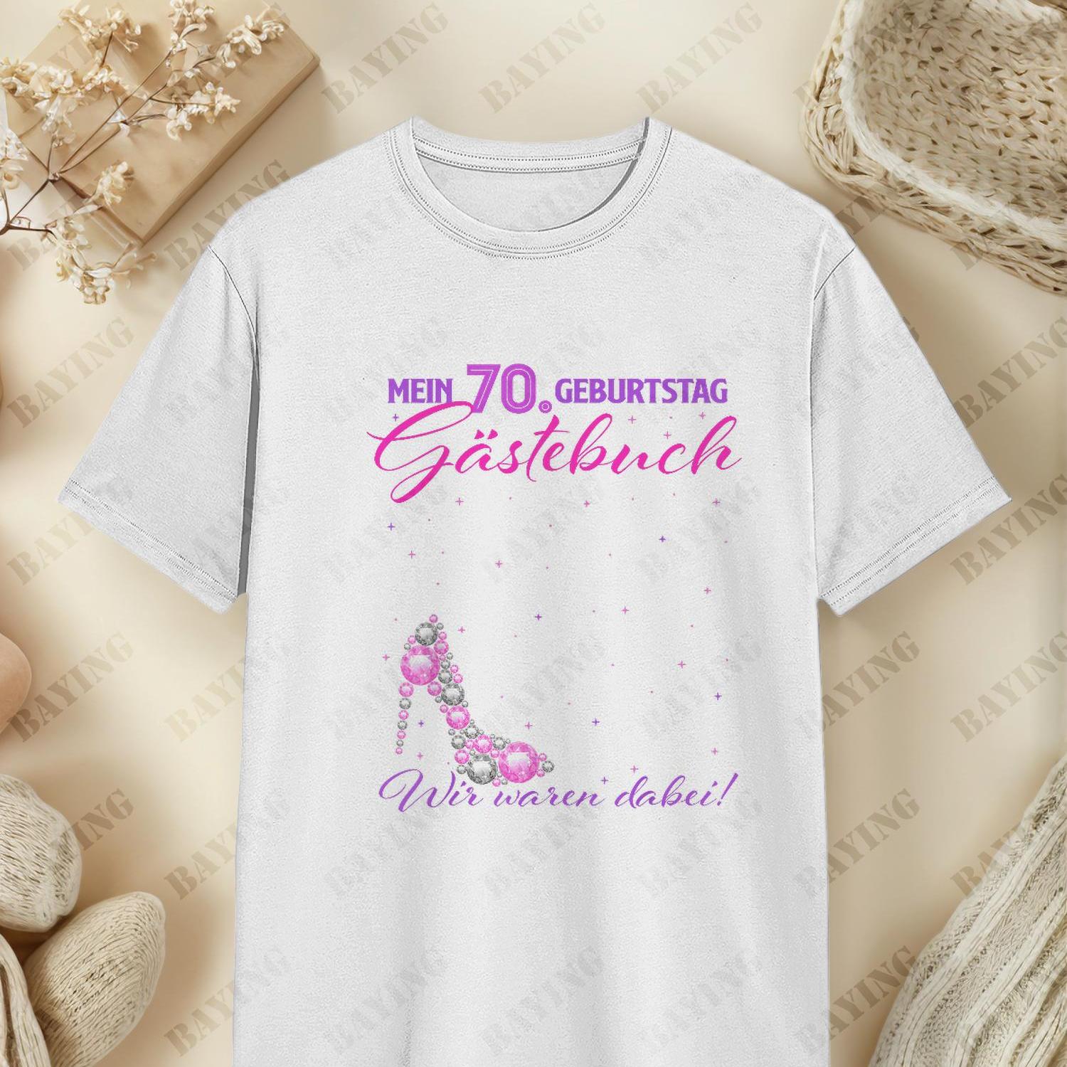 Funny Guest Book Birthday T-shirt | White, Unisex, , Crew Neck, Stretch, Regular Fit, Printed Pattern, 180g