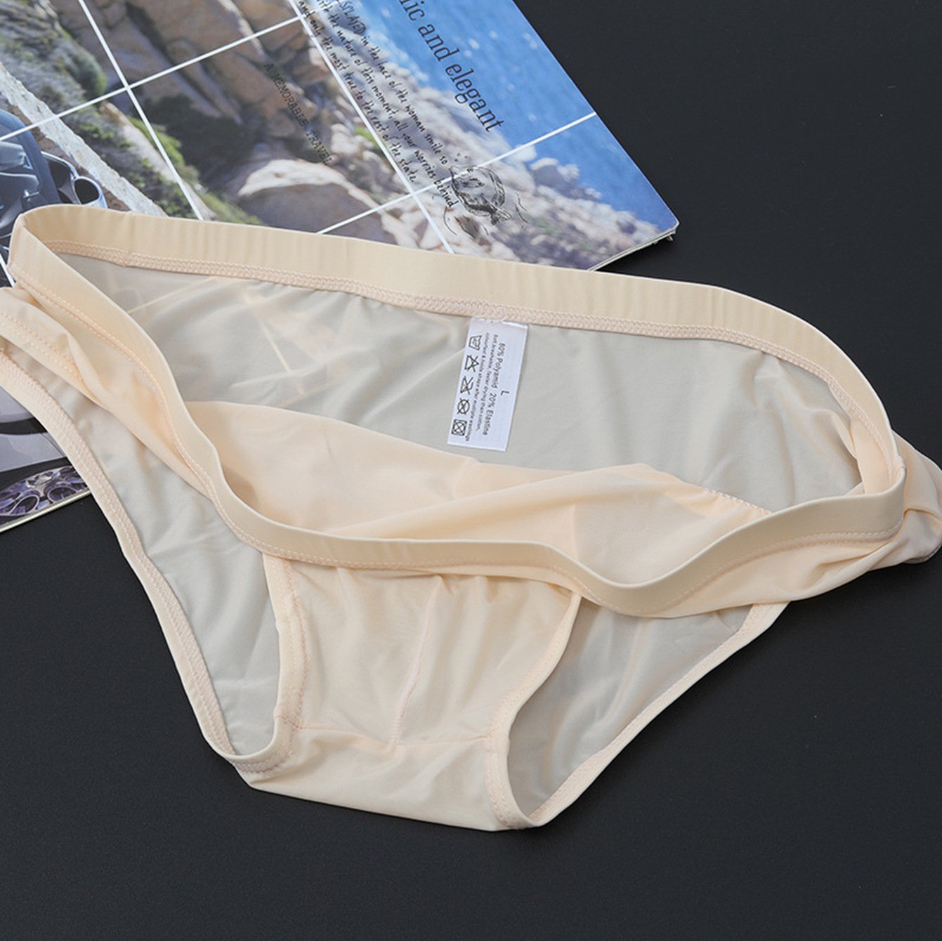 Randommen's 4pcs Briefs, Y-shaped, Thin, Cool And Ultra-thin With A Transparent Feel, Suitable Boys And Men, Plus Size
