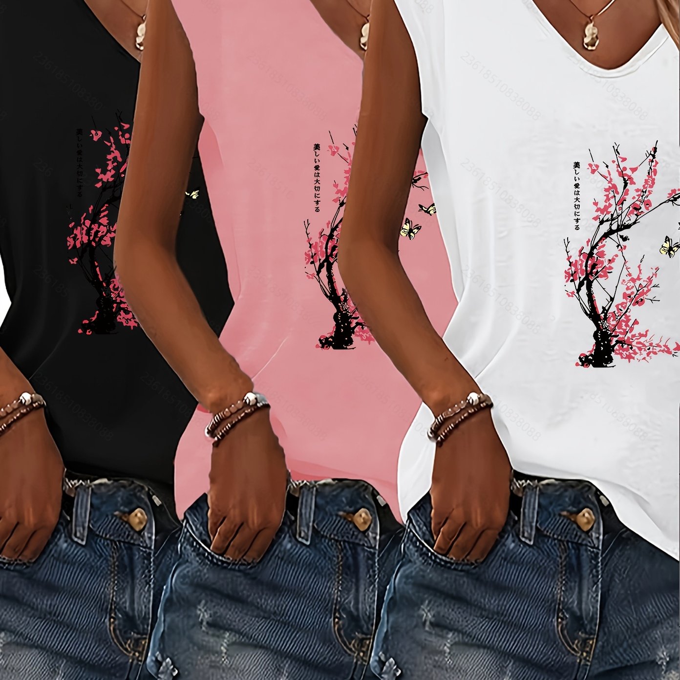 TEMU -piece Casual Set Featuring A Cherry Print Tank Top, Stylish, Soft, And Comfy, Wear