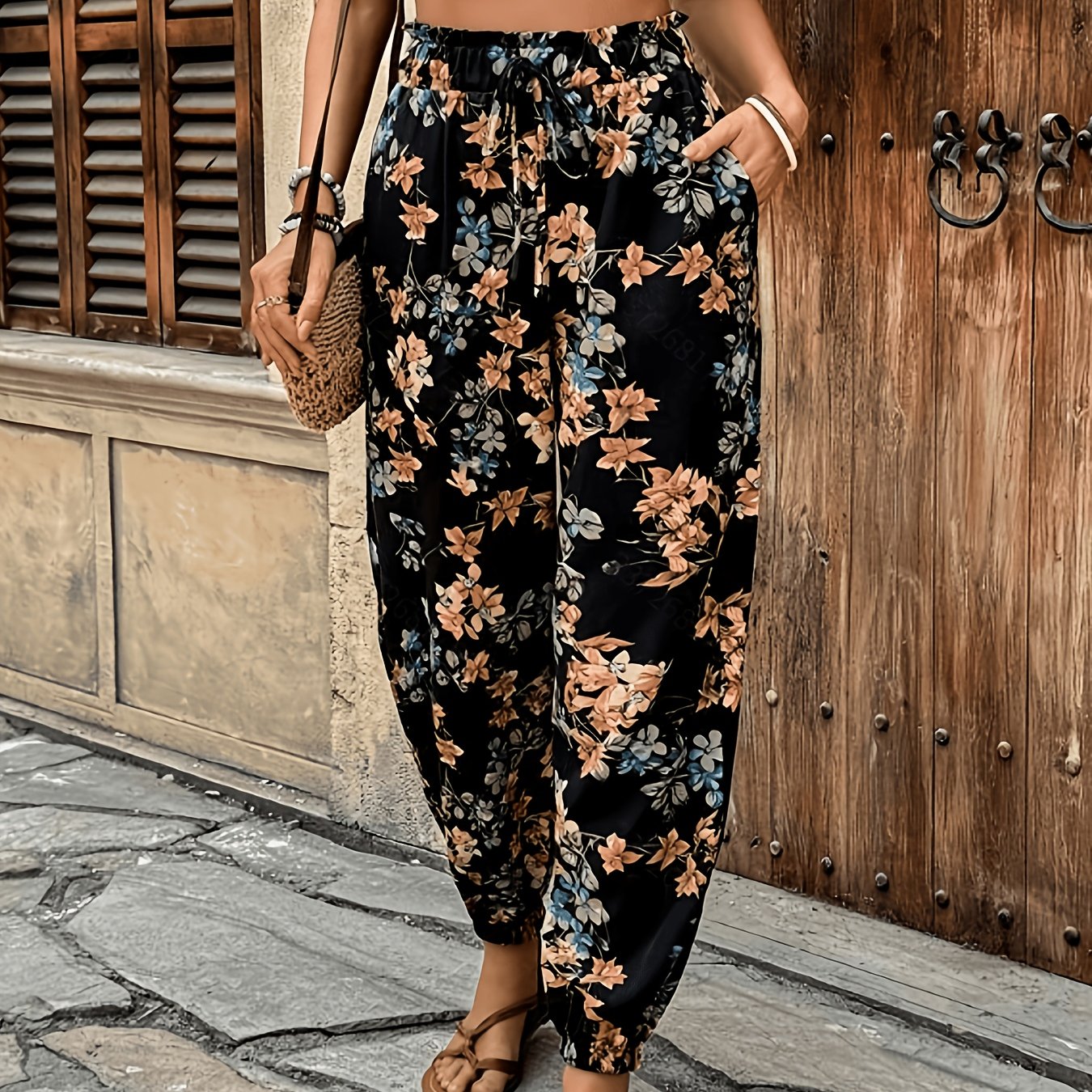 Women's Fashion Printed Jogger Pants With Pockets