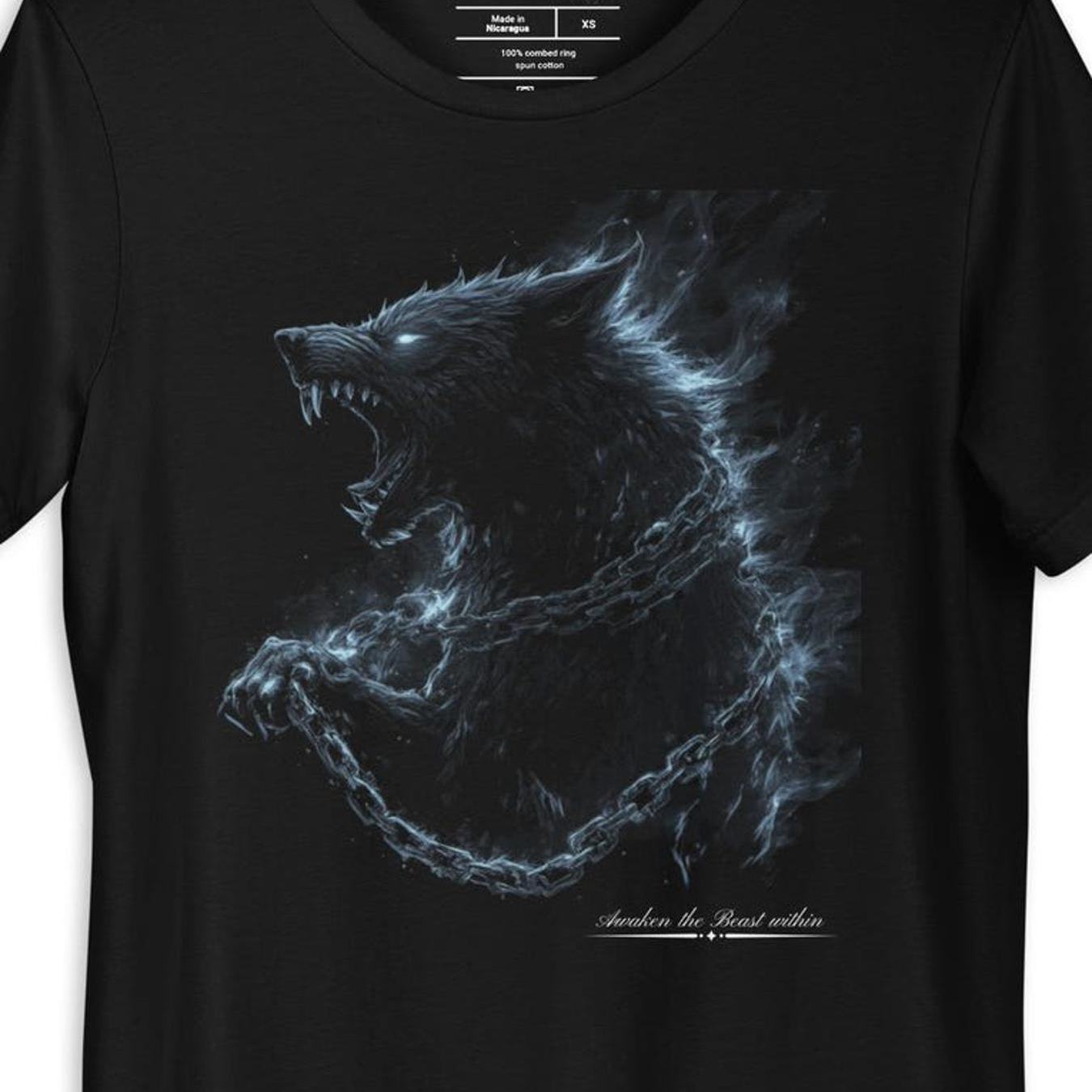 Wolf T Shirt Fenrir Tee Inspiringmotivational Lovers Birthday Gift For Menwomen Cotton Clothing