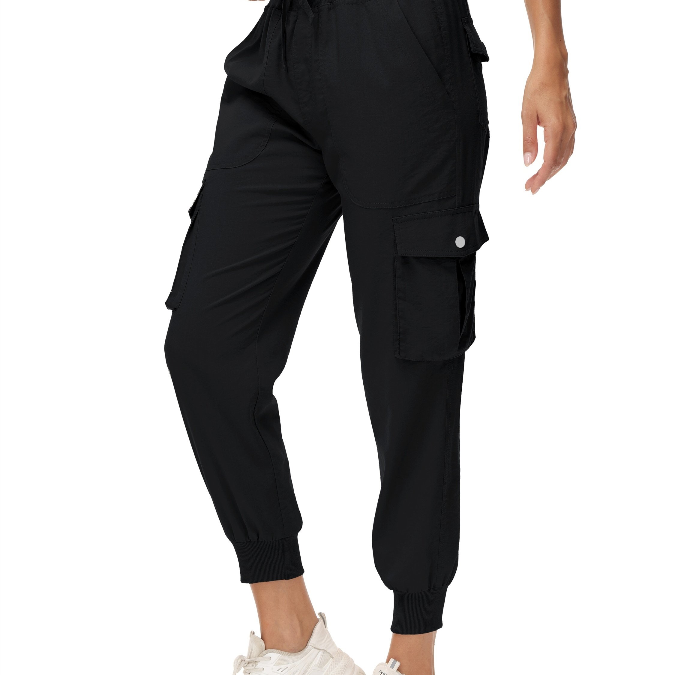TEMU Women's Cargo Hiking Pants Quick Dry Lightweight Waist Button Pockets Joggers Athletic Sweatpants Travel Casual
