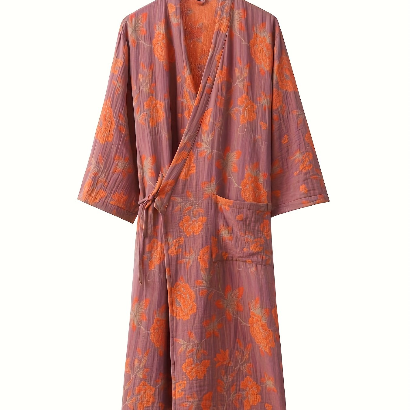TEMU A Fashionable Thin Bathrobe, Plain Weave Gauze Bathrobe, Pure Fabric, Wearable Bath Towel, Quick Drying And Absorbent, Swimming, Bathing, Beach