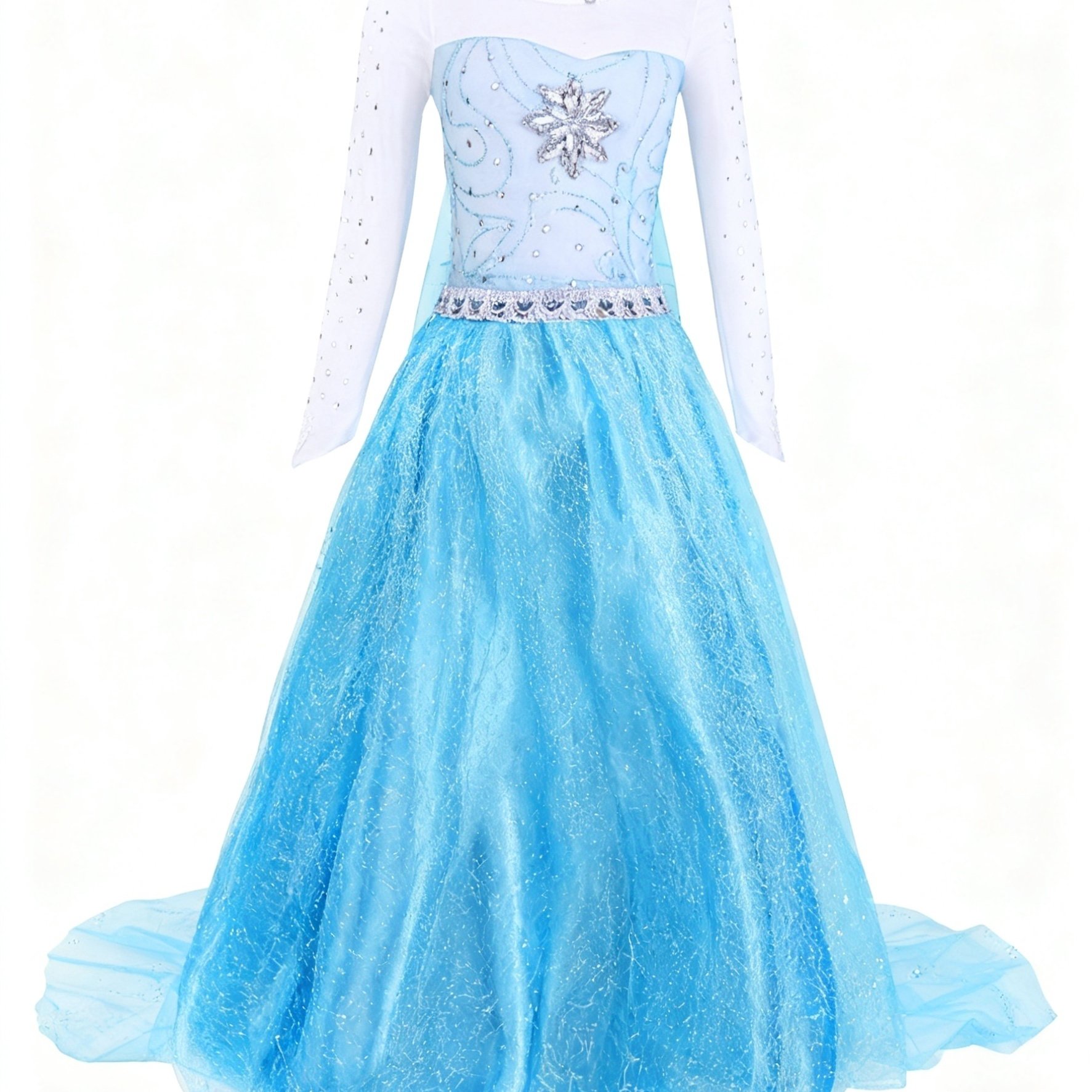 Image of An A-line Court-style Girl's Dress, Princess Dress, Cape, Tulle Skirt, Ball Gown, Performance, Christmas Fashion, Christmas Attire, Kid's Gift