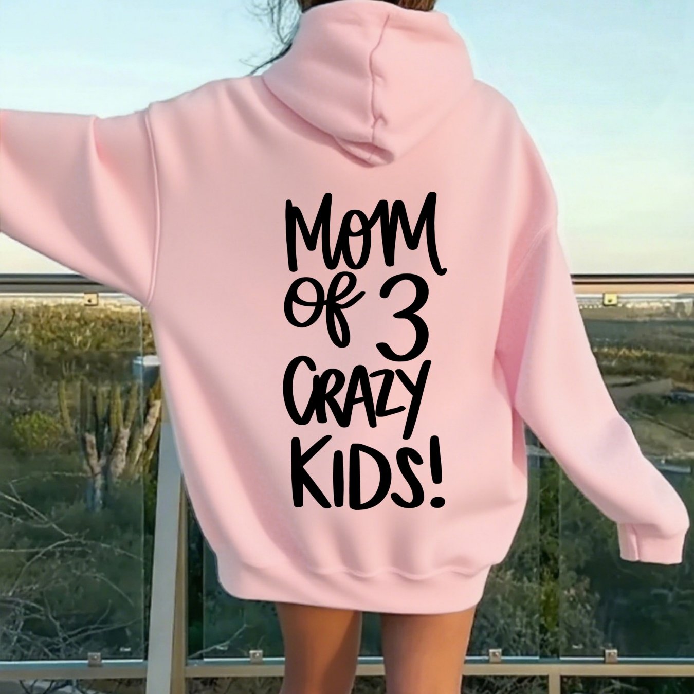 TEMU Women's Hoodie With Double-sided Printed Patterns - Casual Pocket-style And American-style Sweatshirt, A Trendy And Fashionable Piece