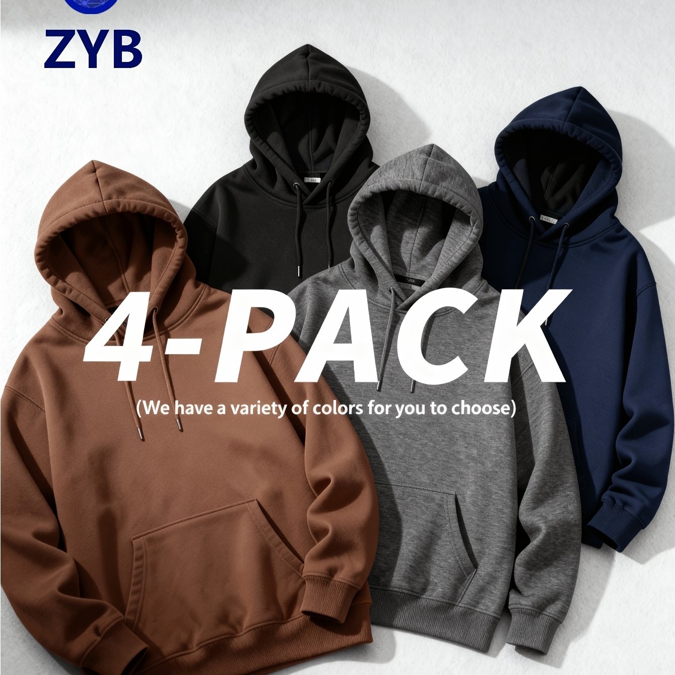 Temu – TEMU [solid Color Hoodies] 4 Simple Solid Color Hoodies – Casual Hoodie For Men With Kangaroo Pockets Men’s Top