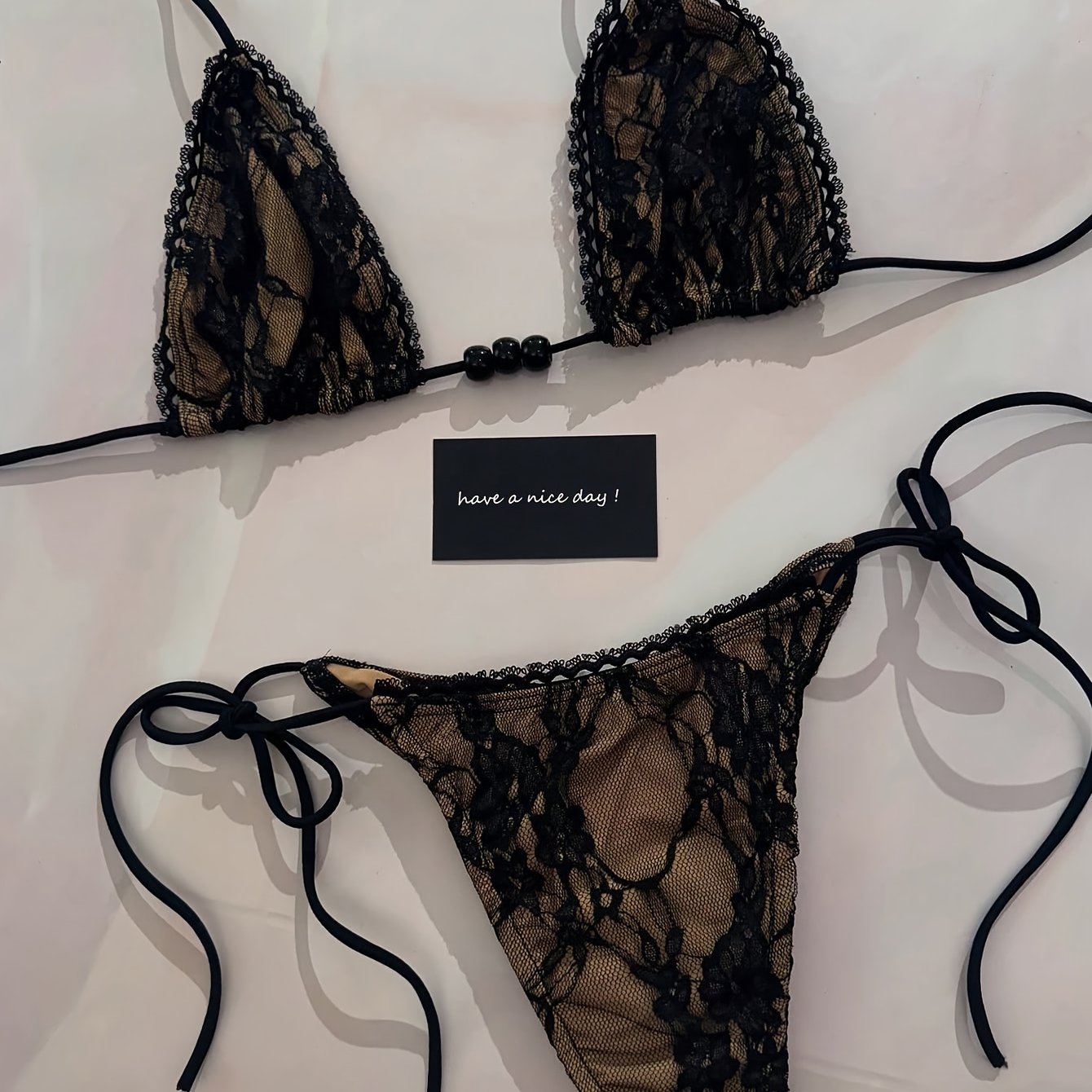 E-shop Europäischer und amerikanischer sexy einfarbiger Spitzen-Bikini-Badeanzug für Damen