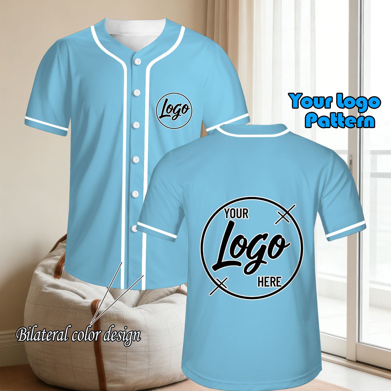 TEMU Camiseta de béisbol de manga corta personalizada para hombre, con foto exclusivos, múltiples opciones de color, ropa casual para a día, viajes ,