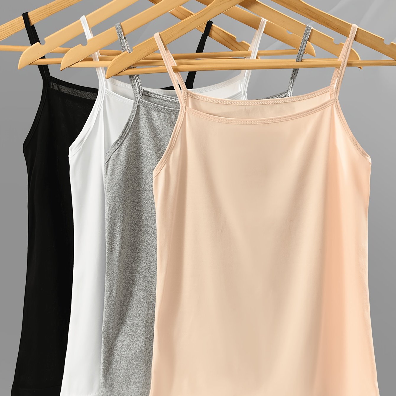TEMU 4 pezzi Canotta Vestito Estivo da Unita Versione Coreana Aderente Vita Esposta Versatile Interno in Lattice Esterno Canotta