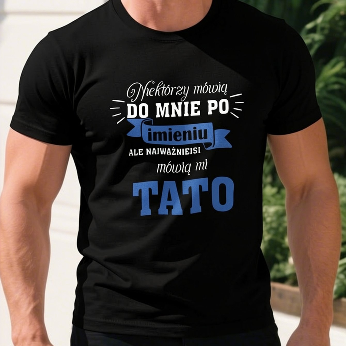 Men's Polish Dad T-shirt - Polish-themed Father's Day Gift, Casual Crew Neck Short Sleeve Shirt With Polish Text, Machine Washable Suitable For Casual Wear & Polish Apparel, For Everyday Outfits