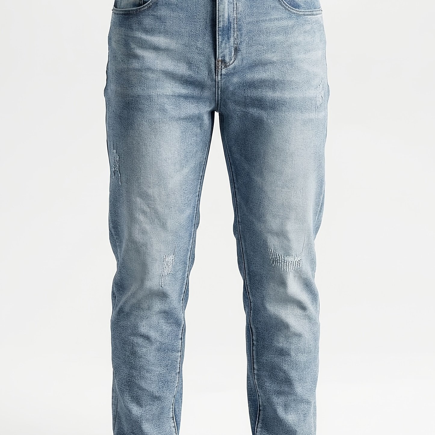 Image of Plus Size + Extra Large And Long Stretch Denim Pants 2x-6xl For Men, Elastic Waistband, Loose Fit , Suitable For Over 200 Lbs, Durable Wrinkle-resistant No-iron., Plus Size