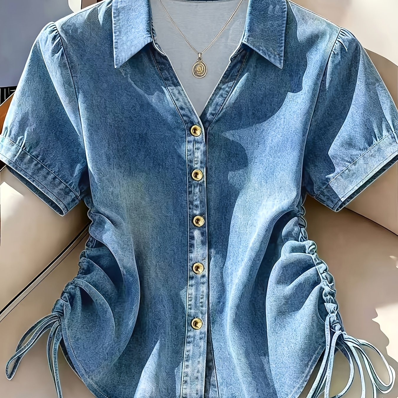 TEMU Plus Size, Women's Plus Size Casual Comfortable Short-sleeve Top