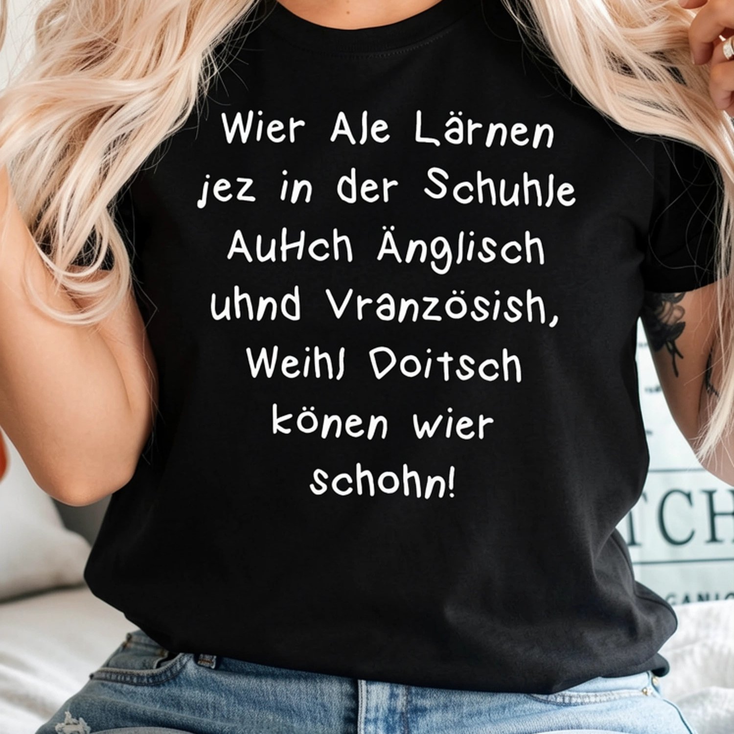 Image of Plus Size, Hql20260322053 't Have To German Humor Quote Sarcastic Summer Plus Size T-shirt, Round Neck Graphic Loose Tees Plus Size Clothing D1, Casual T-shirt
