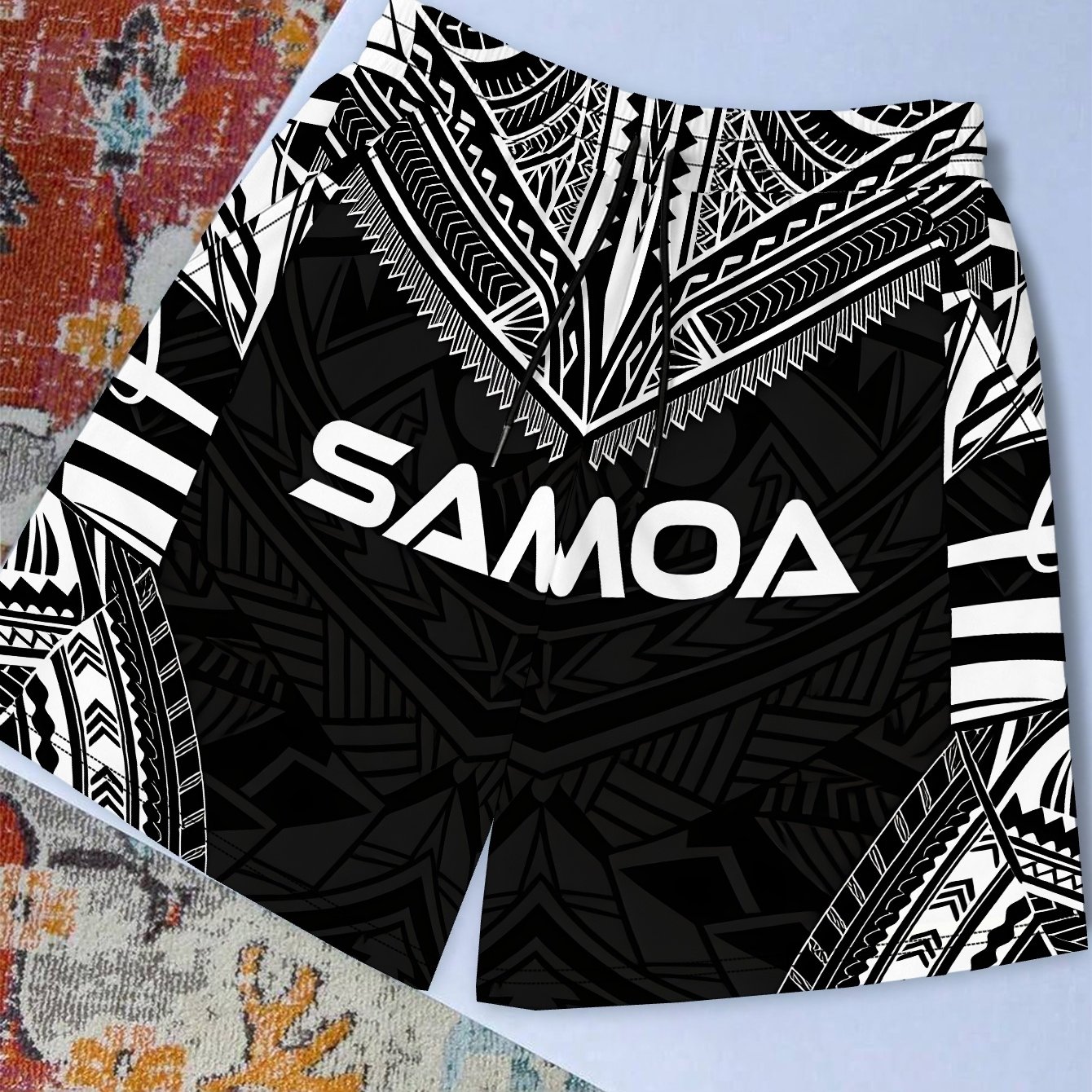 TEMU Samoan Tribal Tattoo Men's Regular Size Casual Fashion Shorts With All Design