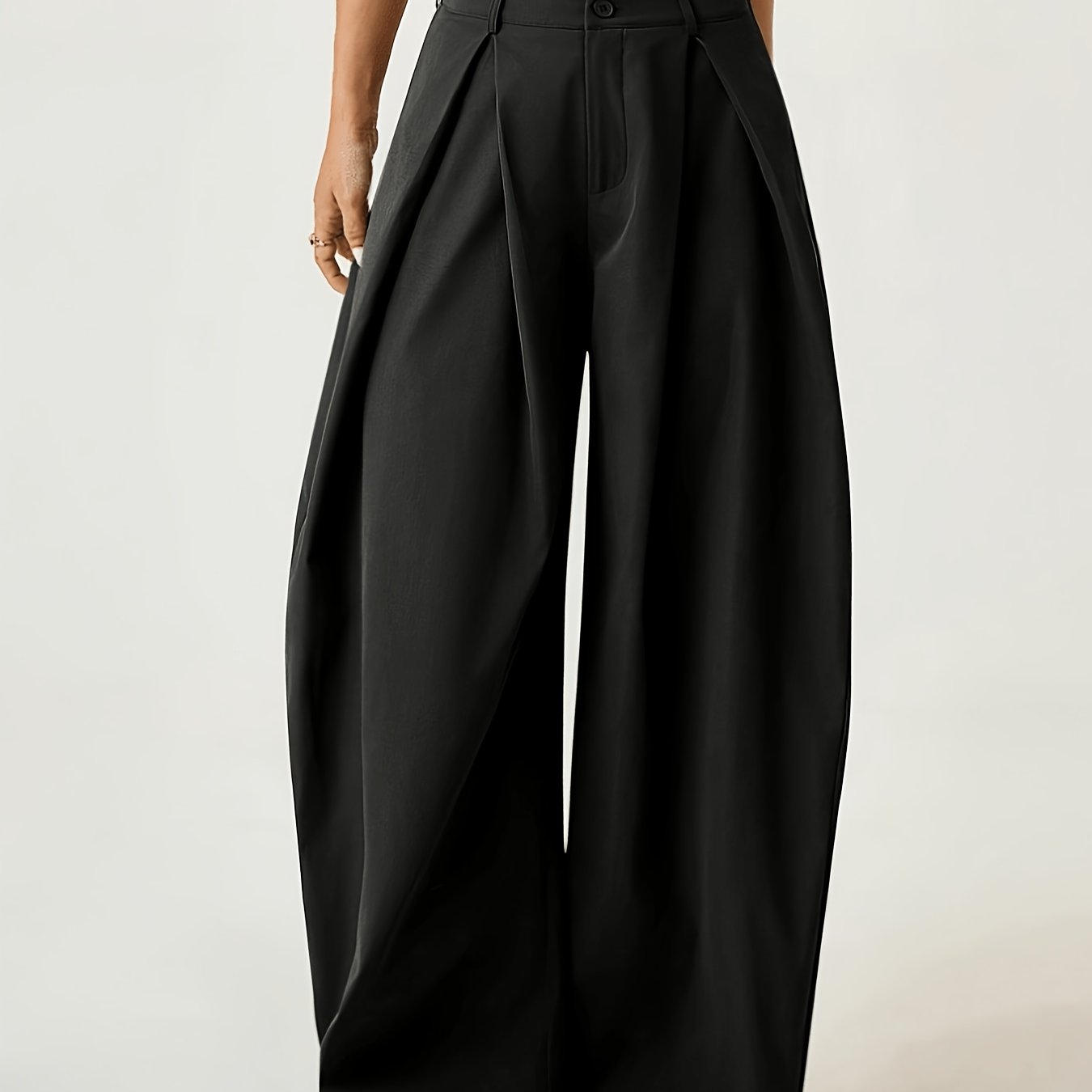 TEMU Pantaloni larghi vintage eleganti con e a smanica/pieghettato - Pantaloni a vestibilit� adatti per streetwear, ufficio, viaggio, casa - per