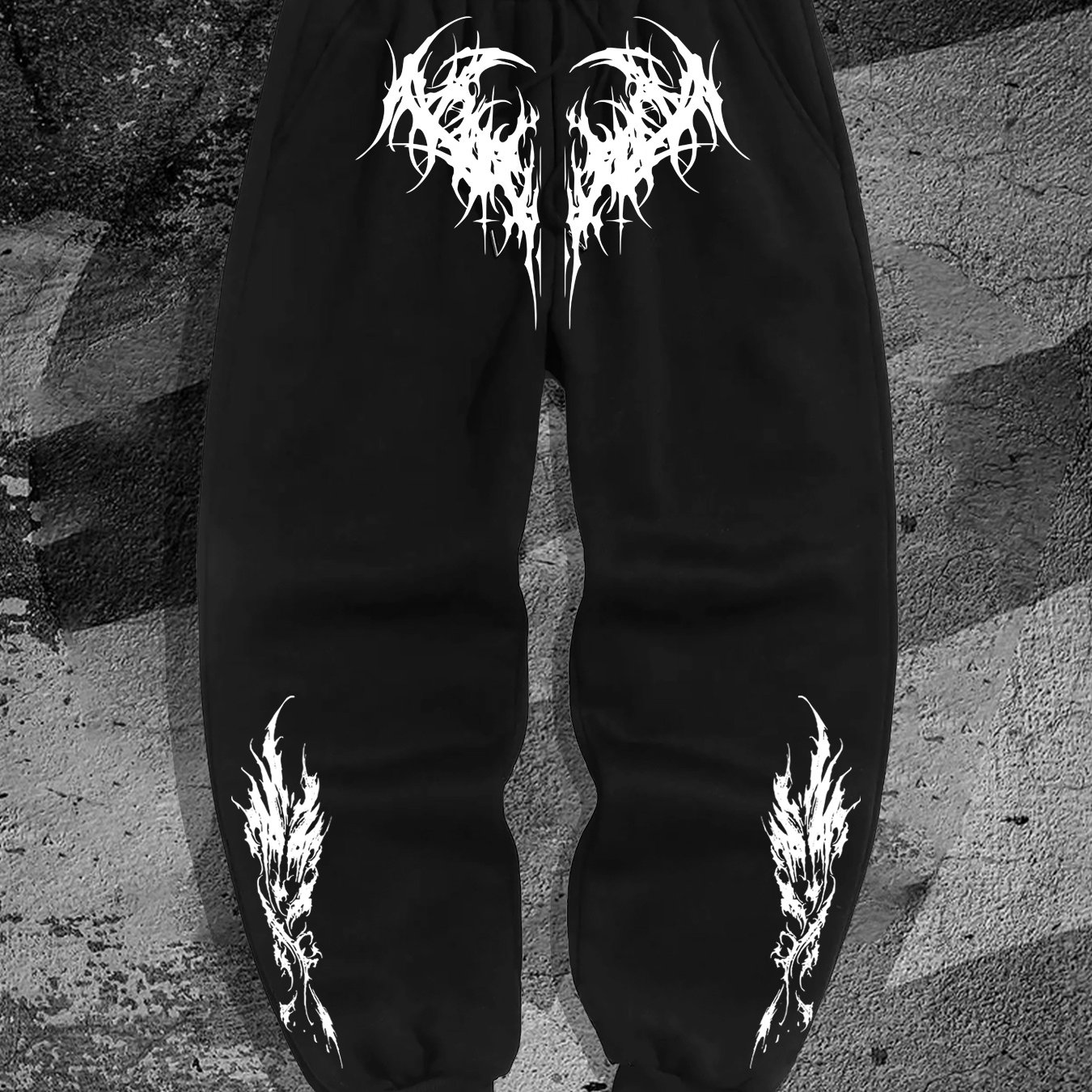 TEMU Gothic Dark Style Men's Outdoor Casual Athletic Running Trousers - For Athletic Casual Long Pants