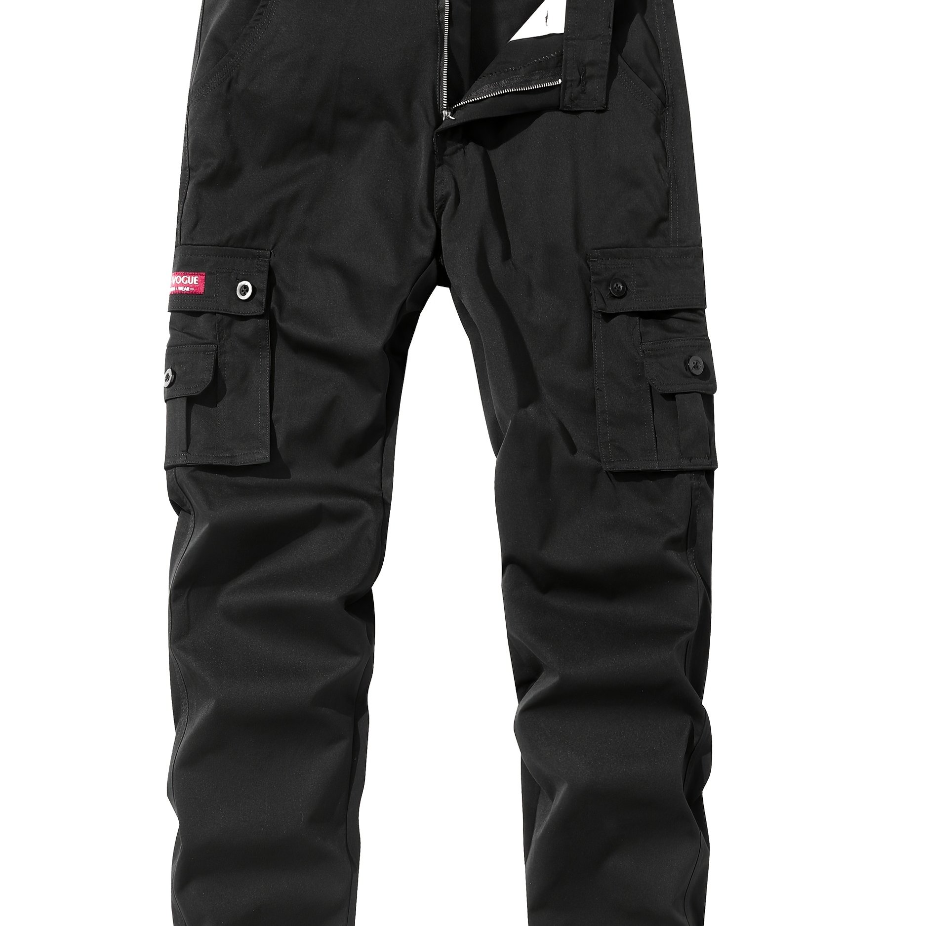 1pc Of Men's Size Formal Mature Multi Pocket Casual Pants For Outdoor Versatile Work Pants, Plus Size