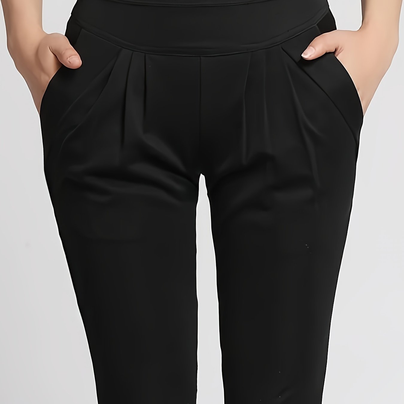 E-shop Neue Damen--Leggings für Frühling/Sommer/Herbst, aus hochelastischem, weichem atmungsaktivem Stoff, mit modischem plissiertem Design mit hoher