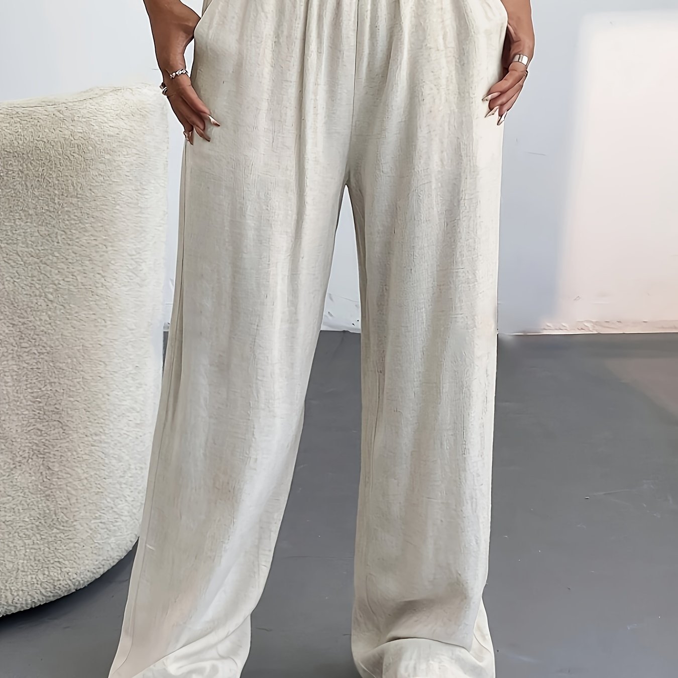 Women's Fashion Autumn-winter Viscose Casual Loose-fit Vacation Pants