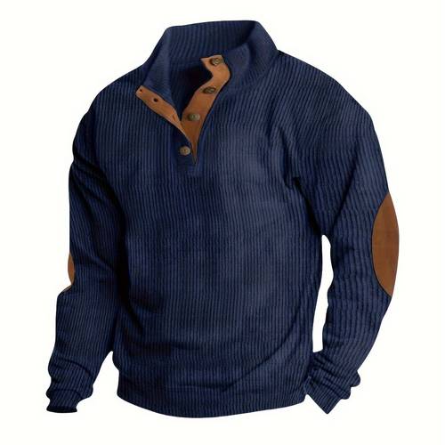 mens autumn and winter outdoor loose jacket corduroy casual stand up collar long sleeved button down hoodie mens