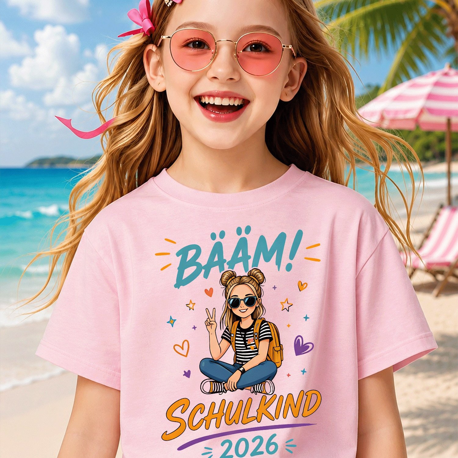 Image of Baam Schoolchild 2026 School Schoolchild School (11) For Boys Girls Kids Children T-shirt, Kids' Summer Beach Vacation T-shirt- Breathable Boys& Girls Resort Wear