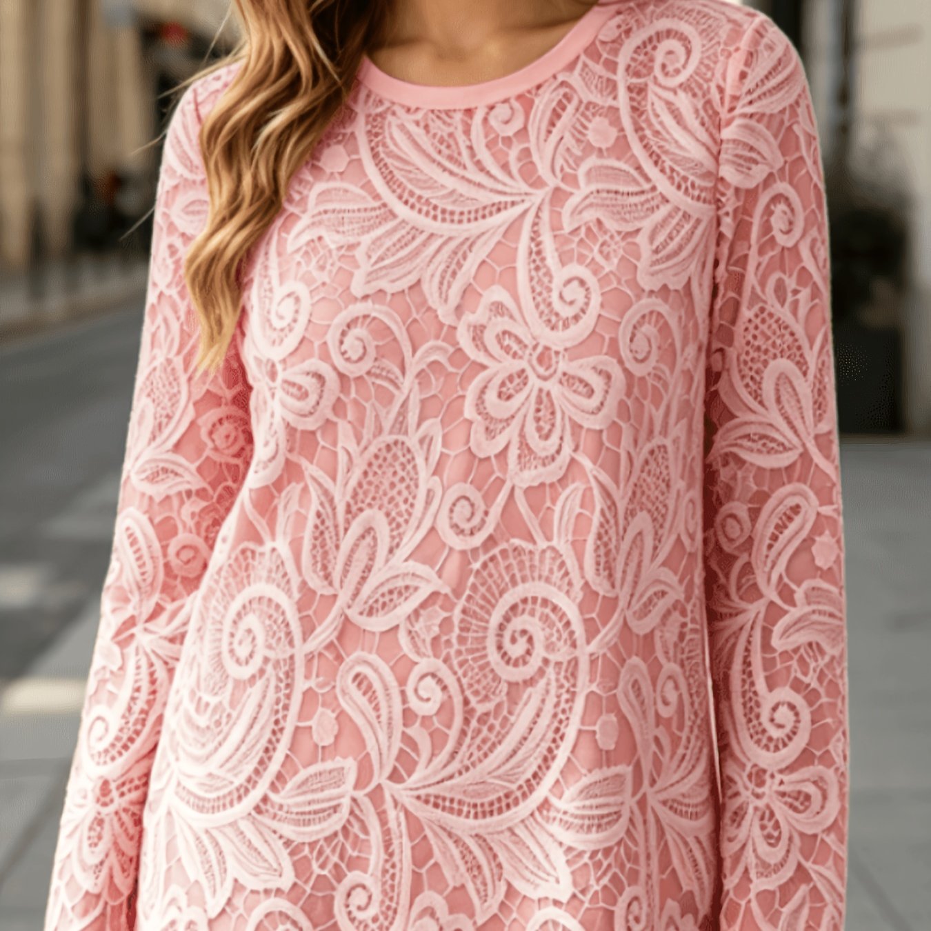 TEMU - [printed Design - Not Textured] Women's Printed Crew Neck T-shirt, Comfortable Casual Long Sleeve Top, Suitable For Daily Wear, Stylish Daily