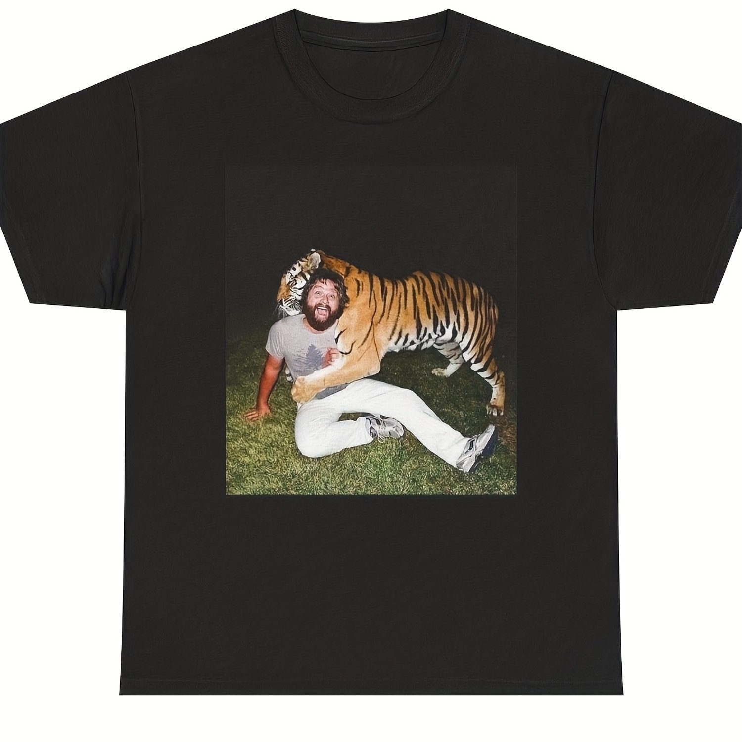 TEMU Unisex "the Hangover" Tiger Vintage Graphic T-shirt â Featuring A Vintage Comic- With Tiger Graphics And "the Hangover" Themed Elements, In A