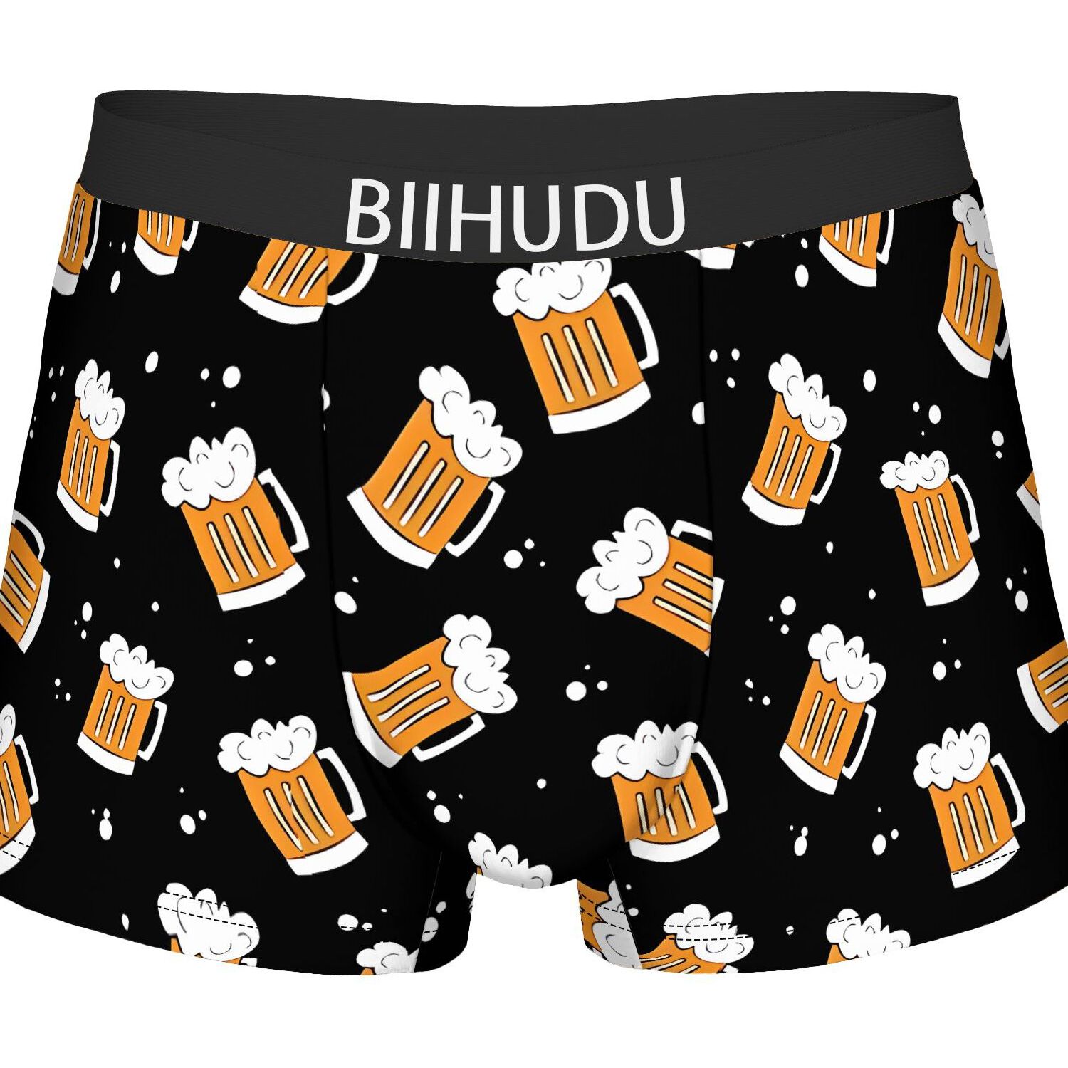 TEMU 2d Print Design Beer Design Men's Boxer Briefs Underwear Knitted Fabric Breathable And Sweat-wicking Soft And -friendly Men's Novelty Shorts