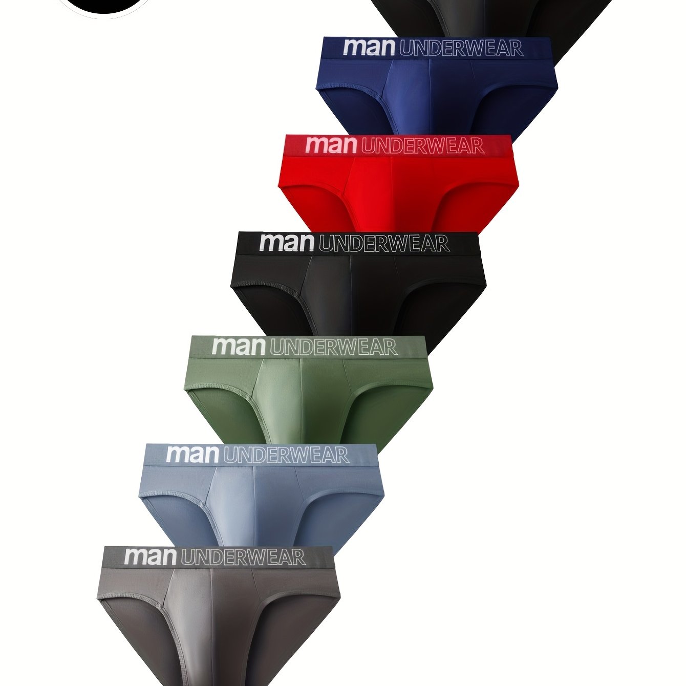 TEMU 7pcs Set Breathable Elastic Polyester With Spandex, In Multiple Colors (red, Black, Gray, Green, Beige, Light Blue), Featuring A Stylish Letter
