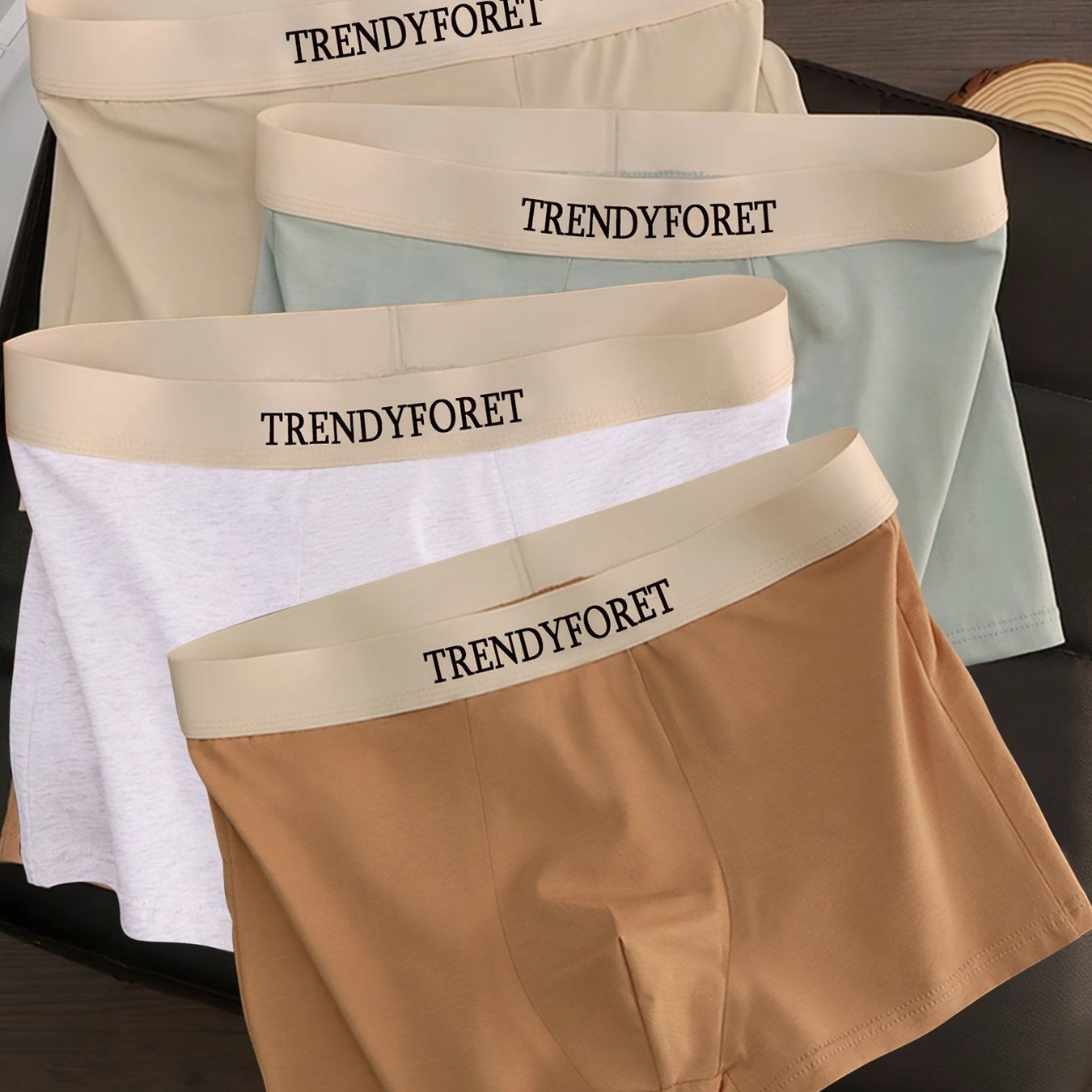 TEMU Pantaloncini da a vita piatta, 1 pezzo casuale, traspiranti e morbidi, stile sportivo, elastici e , per abbigliamento casual, biancheria intima