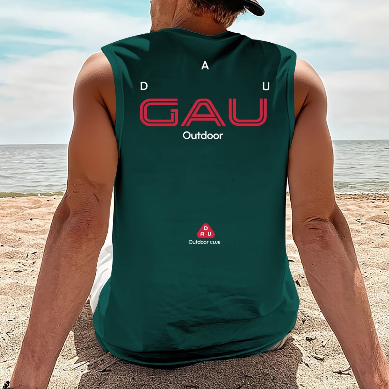 TEMU Men's Quick- Tank Top Made Of Moisture-wicking And Breathable Polyester, Regular Fit, Sleeveless Gym Wear