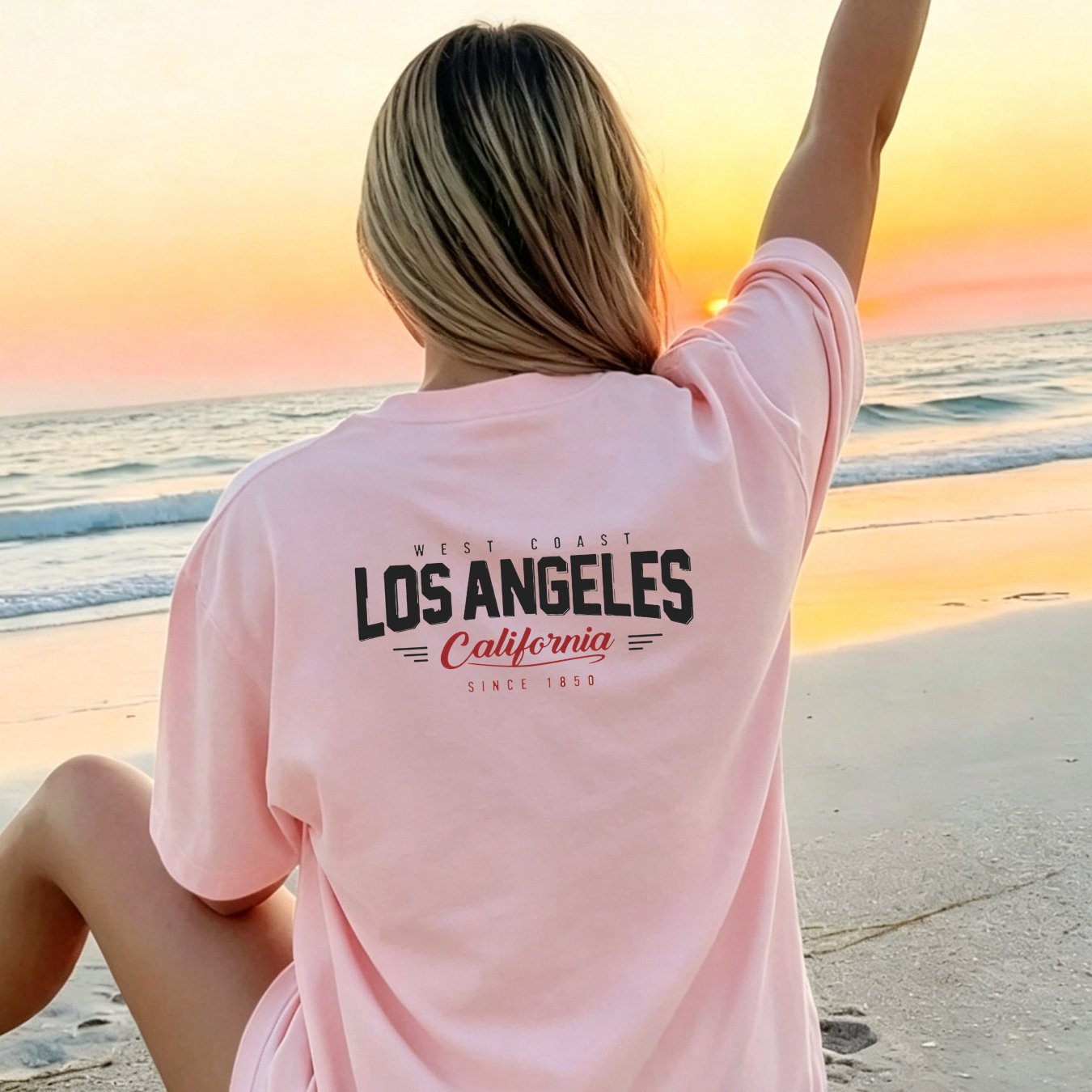 Retro California Vibes Women's Loose Fit Tee - Comfortable, Summer Casual Must-have