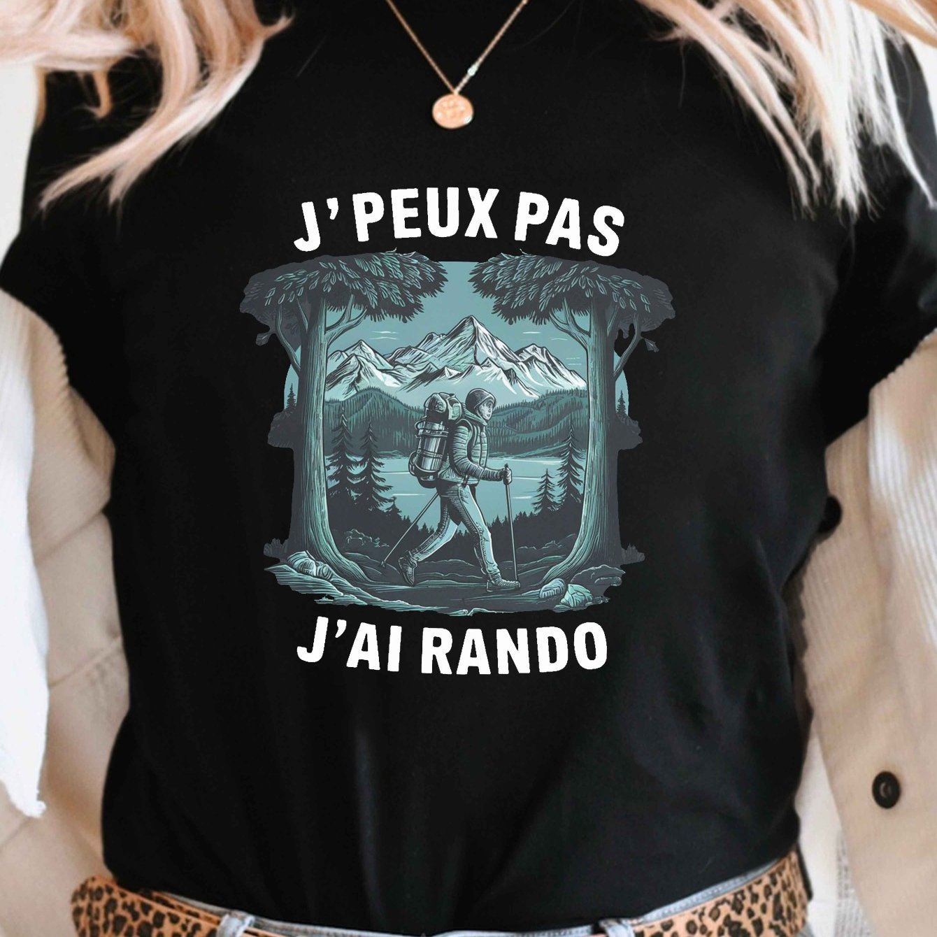 TEMU Je ne pas de la randonnée. T-shirt imprimé, à manches courtes, col rond, décontracté pour l'été et , vêtements pour femmes.