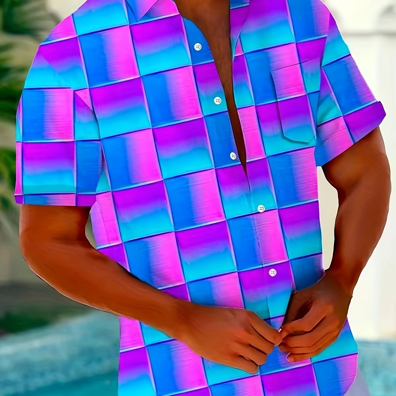 Cross-border Men's Plus Size Shirt 040
