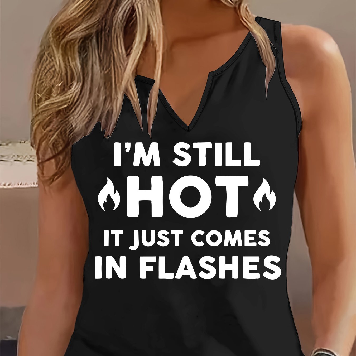 TEMU Graphic Print Tank Top, Sleeveless Casual Top For Summer & Spring, Women's Clothing