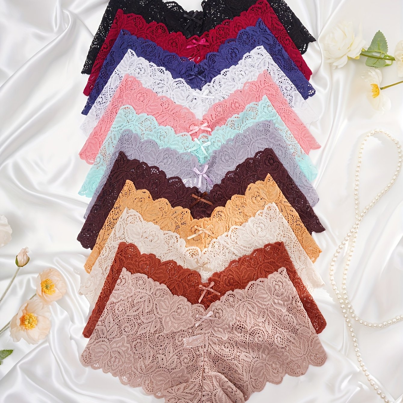 A Pack Of -size Women's Panties Featuring Sexy Lace