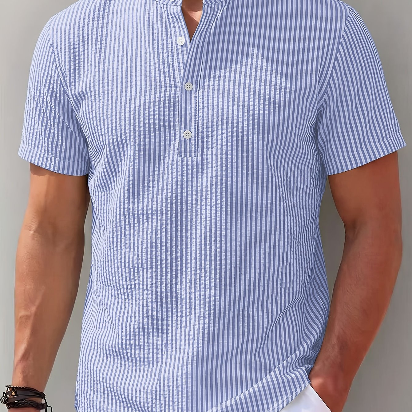 TEMU [royalboy] Presents Collection Featuring A Unique Bubble Texture Design In Short Sleeves, Wear, Essential For Commuting, And Suitable For