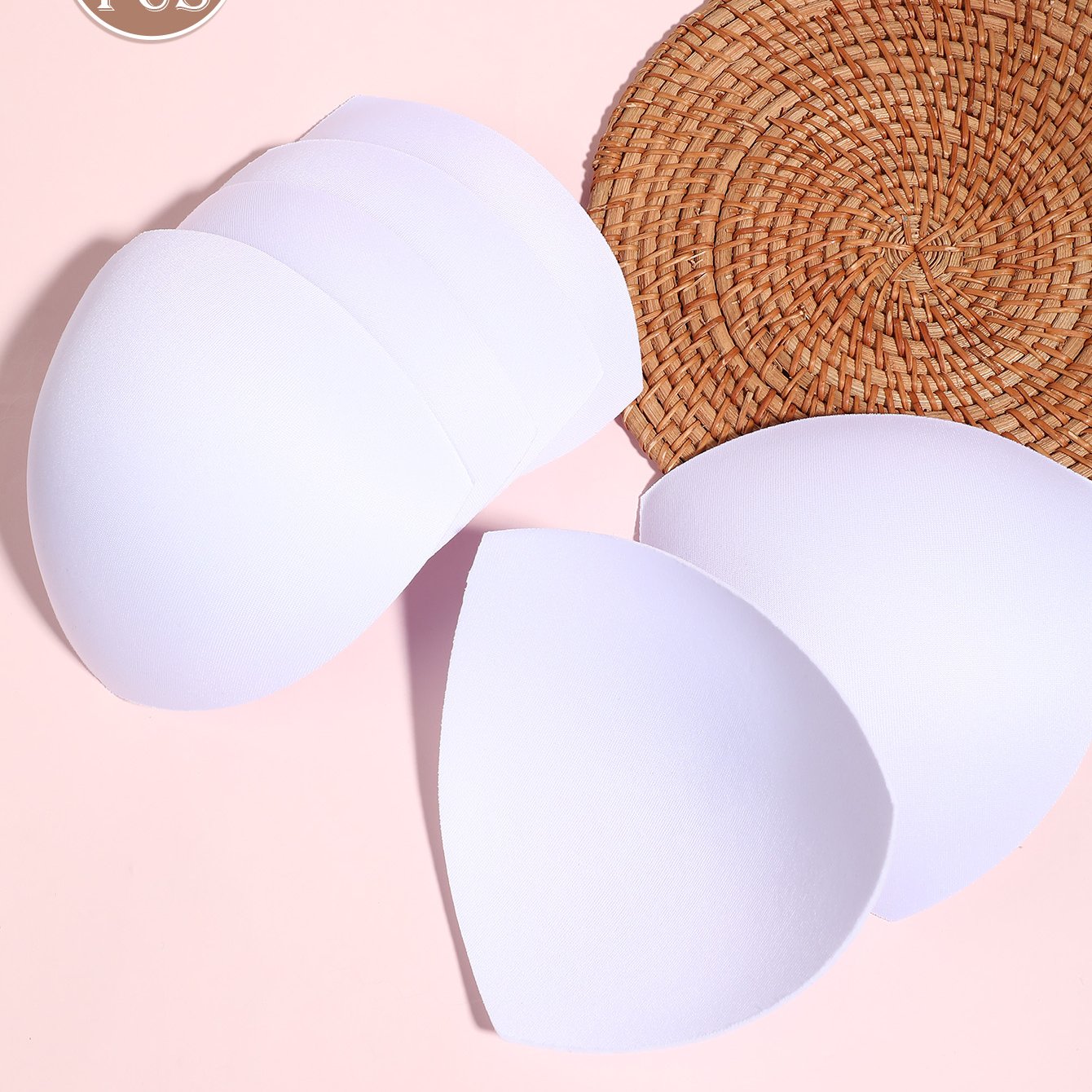 TEMU 8pcs Of Large-size Women's Underwear Triangle Bra Pads, Gathering, Lifting, Stable Bra Pad Accessories, Anti-friction And Displacement Bra Pads,