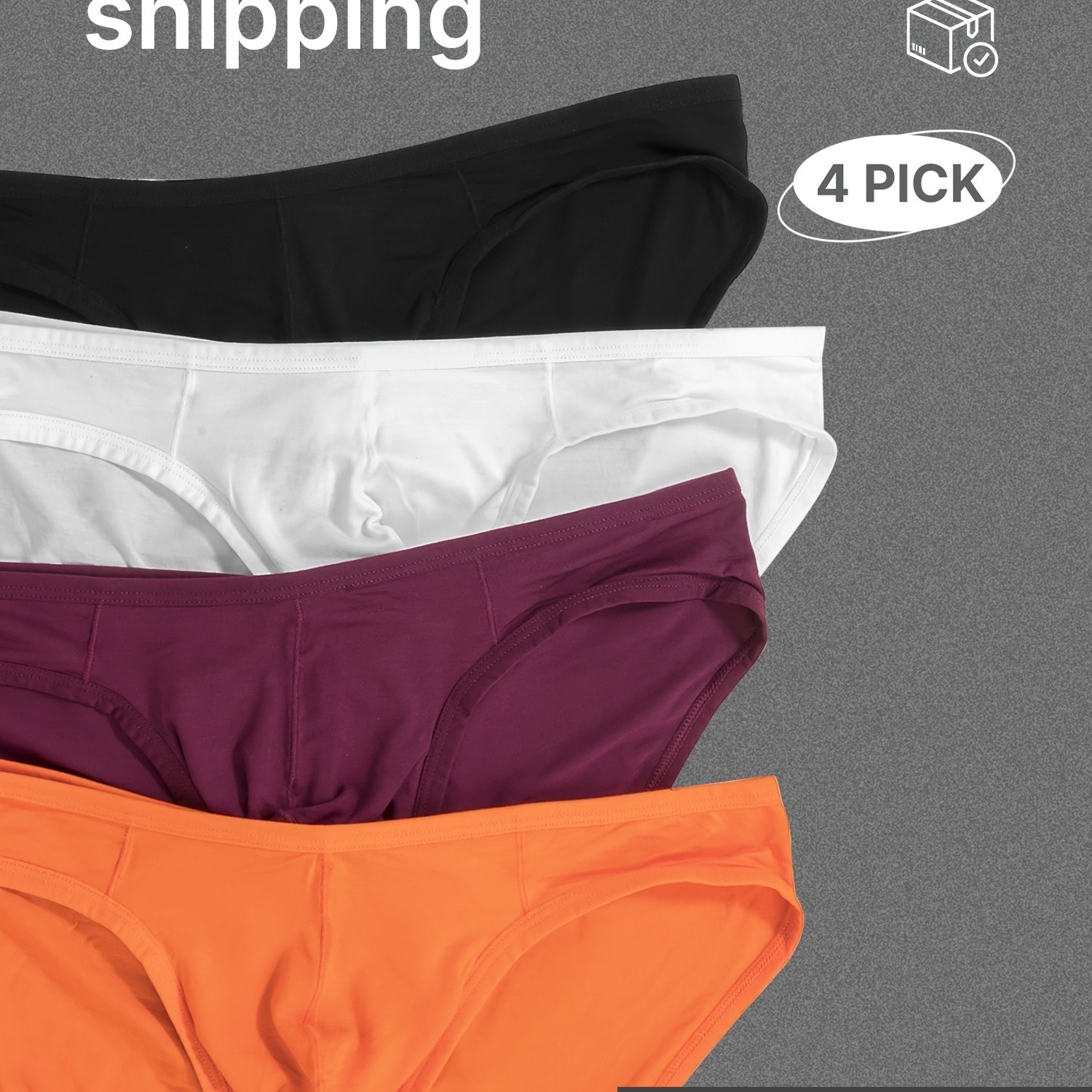 Image of 4pcs Men's Microfiber Briefs, Sexy Lifting Pouch, Comfortable Soft Breathable Men's Underwear
