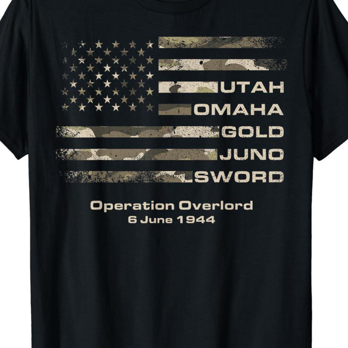 D-day Normandy D-day Usa Camo Flag T-shirt