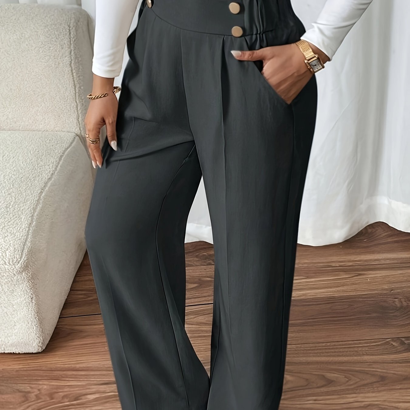 Image of French Women's Elegant Straight-leg Office Pants, Autumn Women's Clothing, Office Mermaid, Business Women's Wear, Essential For Elegant And Relaxed Fashion