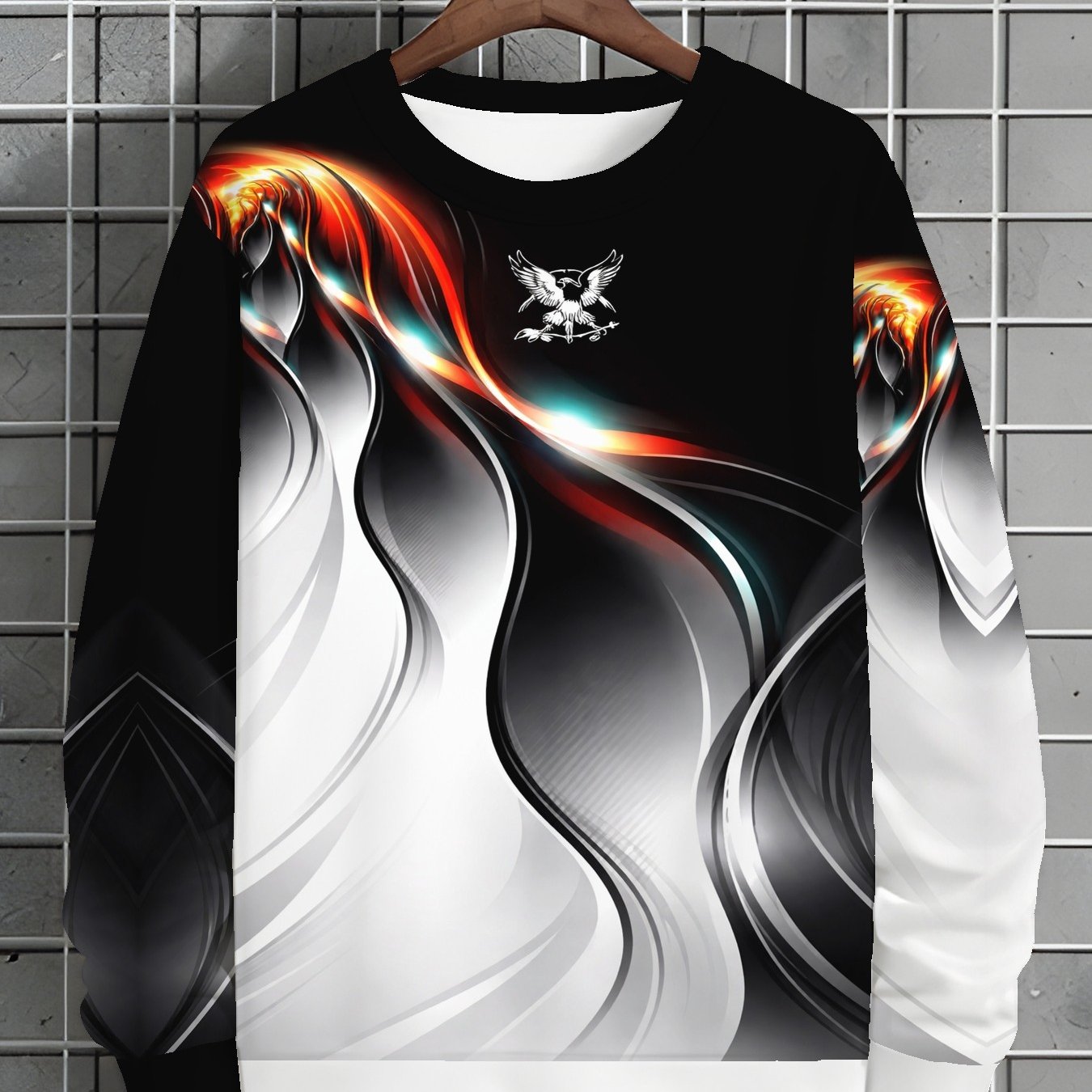 TEMU Fashion Round Neck Sweatshirt Men's Autumn Winter Casual Sweatshirt