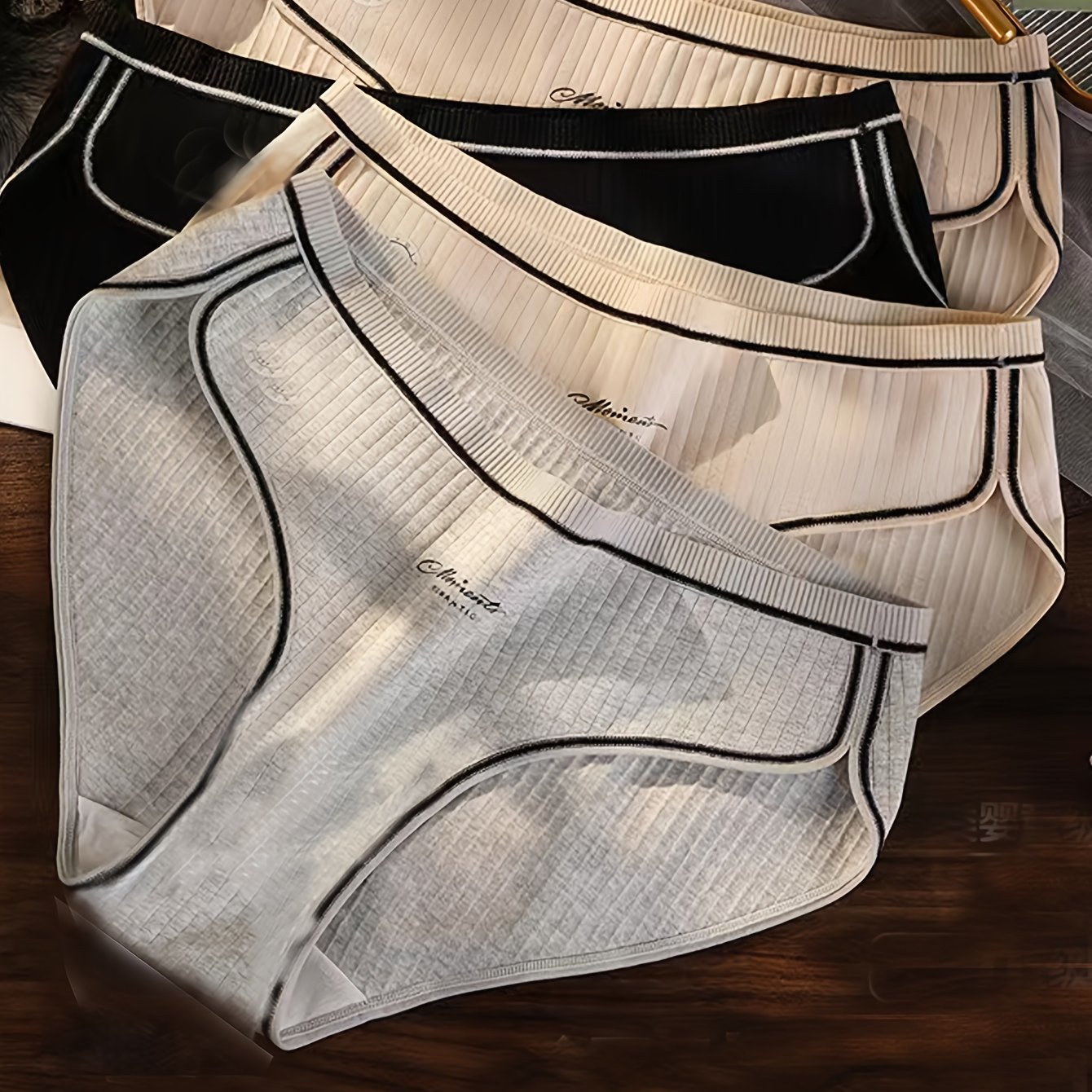4-strip Pack Daily Underpants Pure Junior Adult Contrast Non-constricting Non-bulging