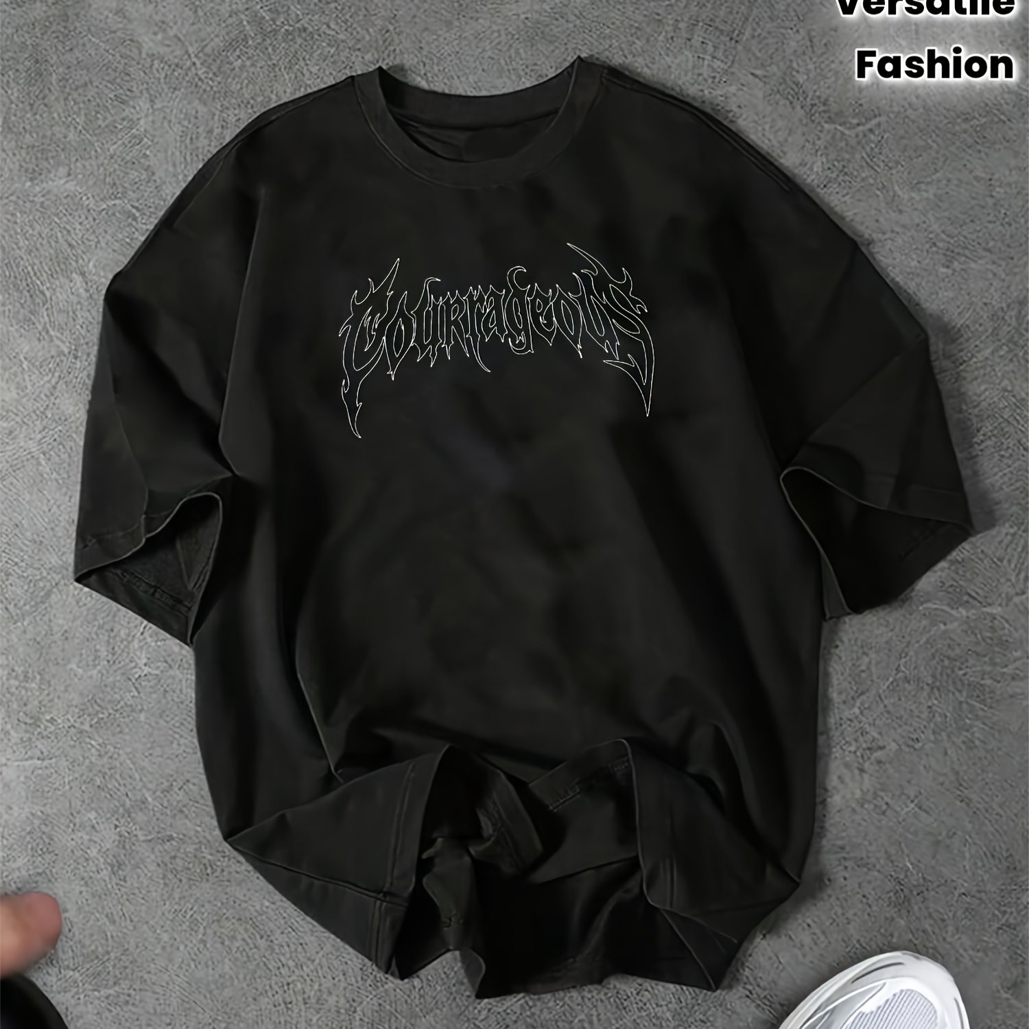 TEMU T-shirt à manches courtes pour hommes, respirant, col rond - Mode saisonnière, design rétro, coupe confortable, idéal comme cadeau pour les