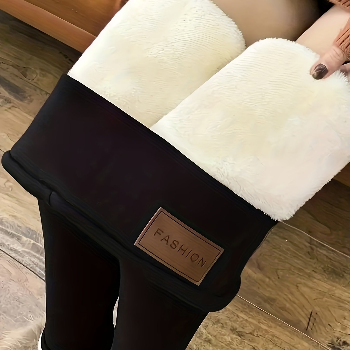 Women's High-waisted Fleece-lined Leggings - Navy Blue, Comfortable & Warm For Winter Workouts, Casual Wear, And, High Waisted Leggings, Apparel, , Soft Texture