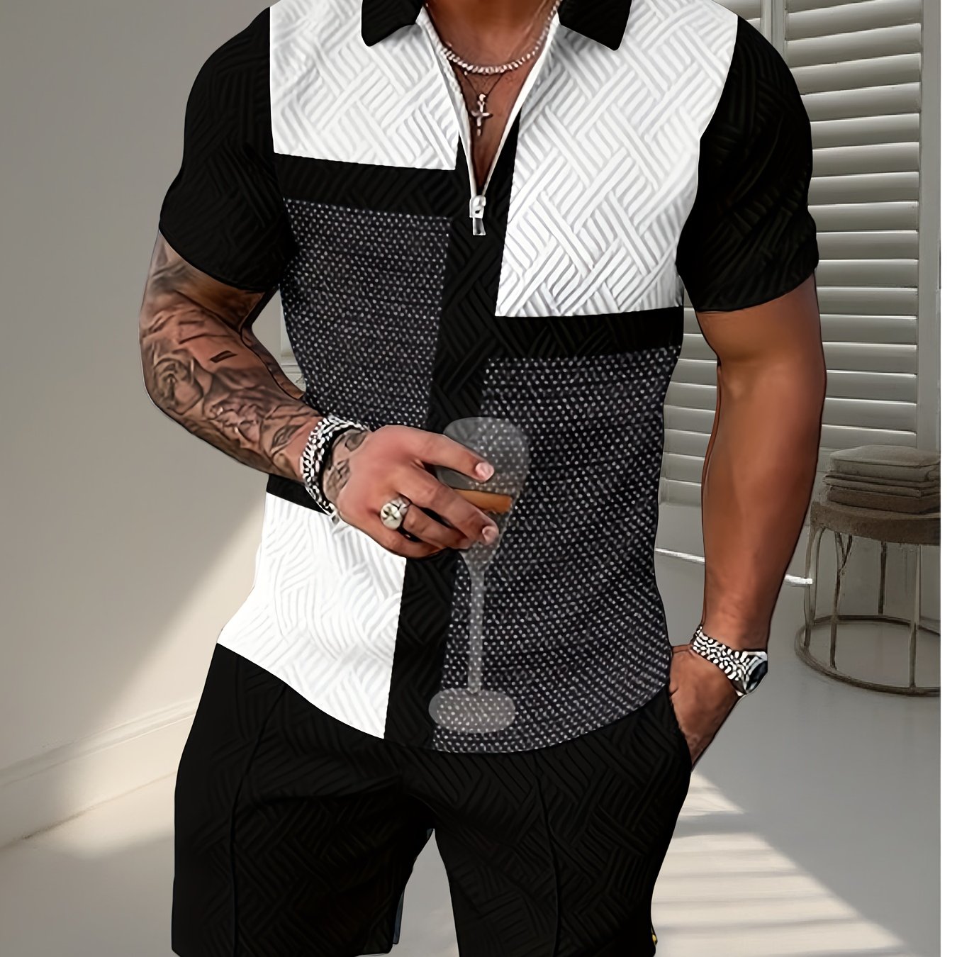 TEMU 2pcs Set, Men' Short Sleeved And Sports Shorts Set - From Gym To Street Style|sports Suit